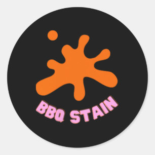Grillen Stain Art Runder Aufkleber