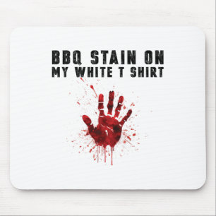 Grillen Stain auf meiner Weiß Mousepad