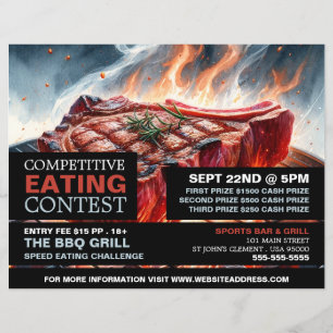 GRILLEN Steak - Wettbewerb/Speed Eating Contest Flyer