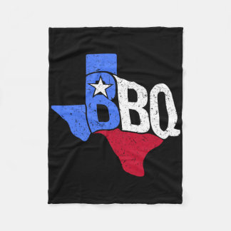 Grillen Texas Staatsflagge und Byrbecker Karte Fleecedecke