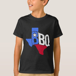 Grillen Texas Staatsflagge und Byrbecker Karte T-Shirt