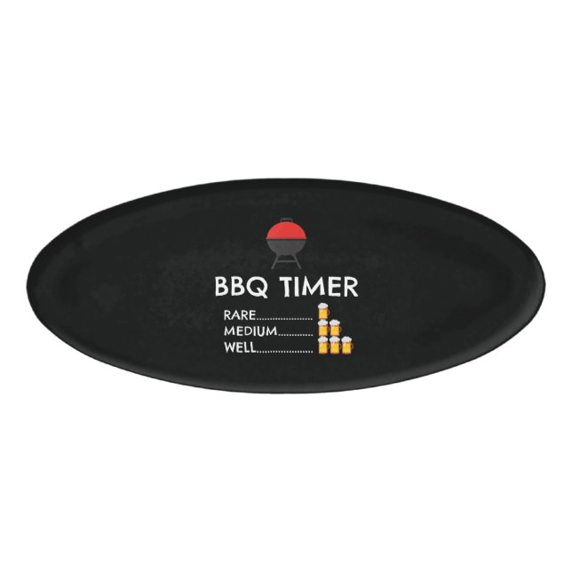 GRILLEN Timer Barbecue Funny Grill Grillgeschenk Namenschild (Vorderseite)