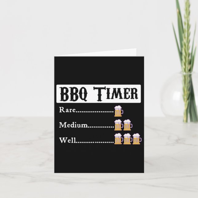 Grillen Timer Byrbecue Karte (Vorderseite)