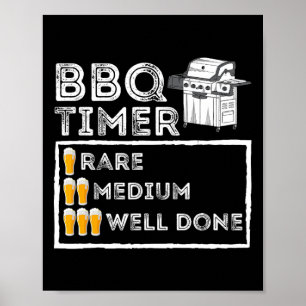 Grillen Timer - Funny Grillen Smoker Byrbecue Gril Poster