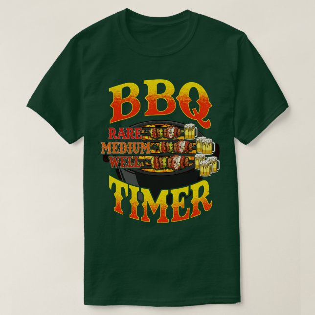 GRILLEN Timer Grillmeister Biertrinker Humo T-Shirt (Design vorne)