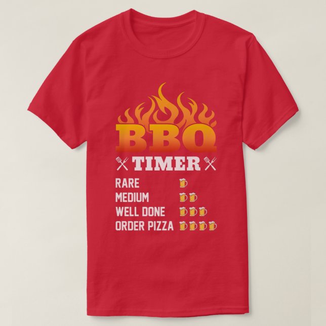 GRILLEN Timer Seles Mittlere gut georderte Pizza G T-Shirt (Design vorne)