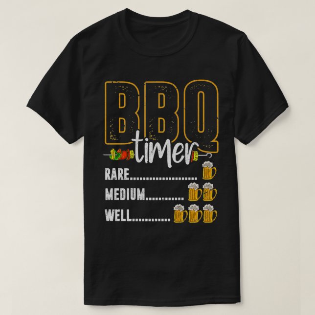 GRILLEN Timer Selten Mittleres Bier Trinken Funny  T-Shirt (Design vorne)