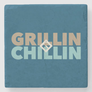 Grillen und Abkühlen Steinuntersetzer