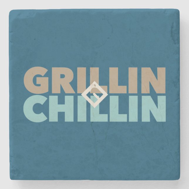 Grillen und Abkühlen Steinuntersetzer (Vorderseite)