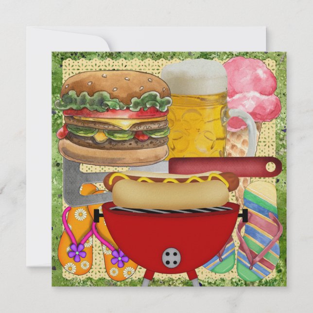 GRILLEN und Bier - 4. Juli! SRF Einladung (Vorderseite)