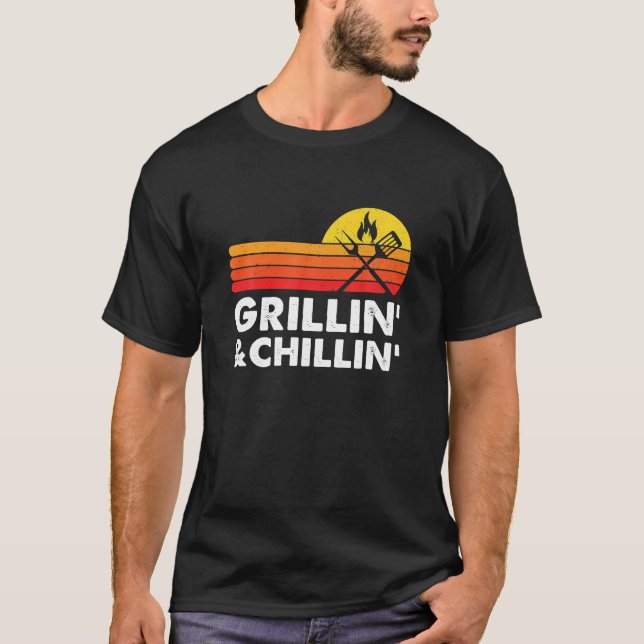 Grillen und Kühlen Rauch Fleisch GRILLEN Geschenk  T-Shirt (Vorderseite)