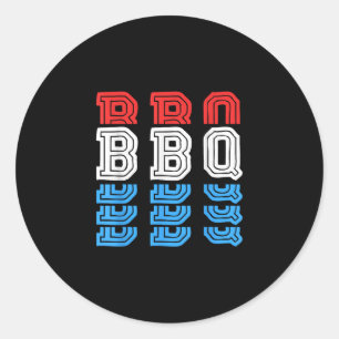 Grillen Us Flag Barbecue Grillen Vatertag Gedenkst Runder Aufkleber