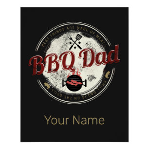 GRILLEN Vater Vintag Grill oder Grill zum Vatertag Poster