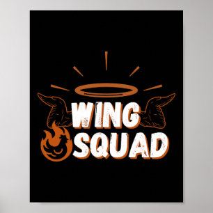 Grillen Wings Squad Family Party Wing Lovers Poster