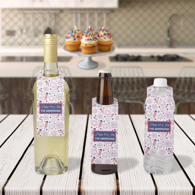 GRILLEN zum amerikanische Unabhängigkeitstag Unabh Flaschenanhänger (Von Creator hochgeladen)