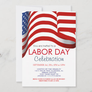 Grillen zum Arbeitstag Party Arbeitnehmer amerikan Einladung