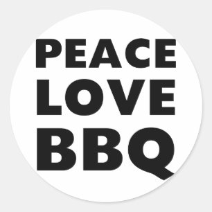 Grillen zur Liebe des Friedens Runder Aufkleber