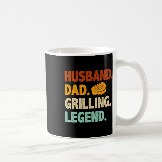 Grillender BBQ-Vater Lustiger Ehemann Grill-Vater  Kaffeetasse (Rechts)