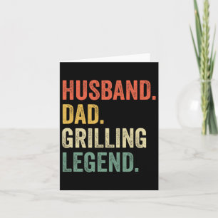 Grillender BBQ-Vater Lustiger Ehemann Grillender V Karte