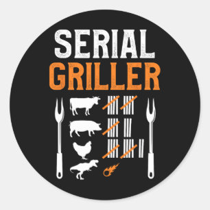 Griller Bbq-Serie  Runder Aufkleber