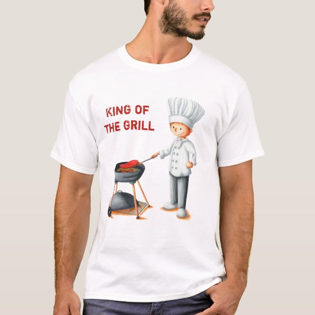 Grillgerichte am Koch T-Shirt (Vorderseite)