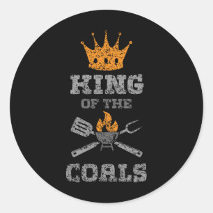 Grillgerichte "King of the Coals Grill" Grillspeis Runder Aufkleber