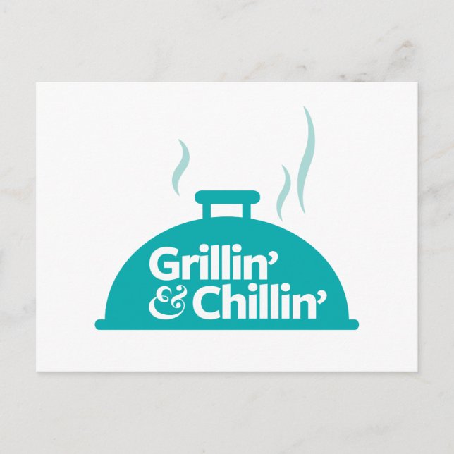 Grillin' & Chillin' Postkarte (Vorderseite)