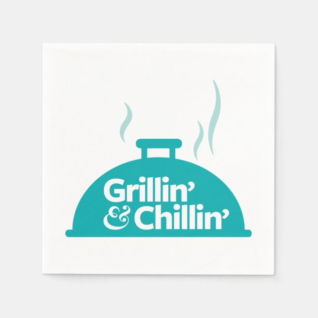 Grillin' & Chillin' Serviette (Vorderseite)