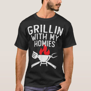 Grillin mit meinen Homies lustig bedrückte Retro-G T-Shirt