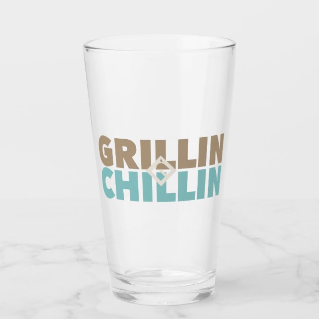 Grillin' und Chillin' Glas (Vorderseite)