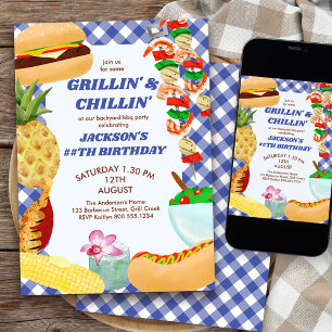 Grillin und Chillin GRILLEN Birthday Party Einladung