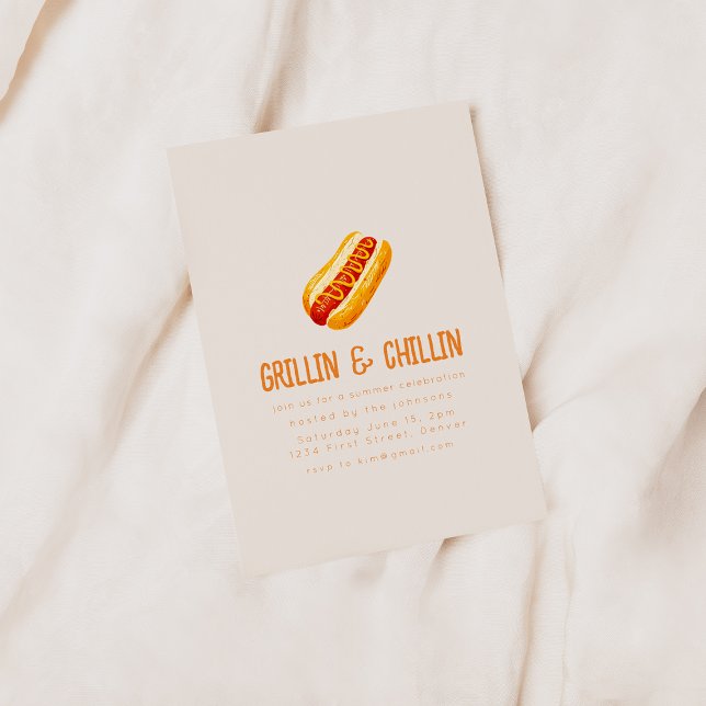 Grillin und Chilling Summer Backyard GRILLEN Einladung (Von Creator hochgeladen)