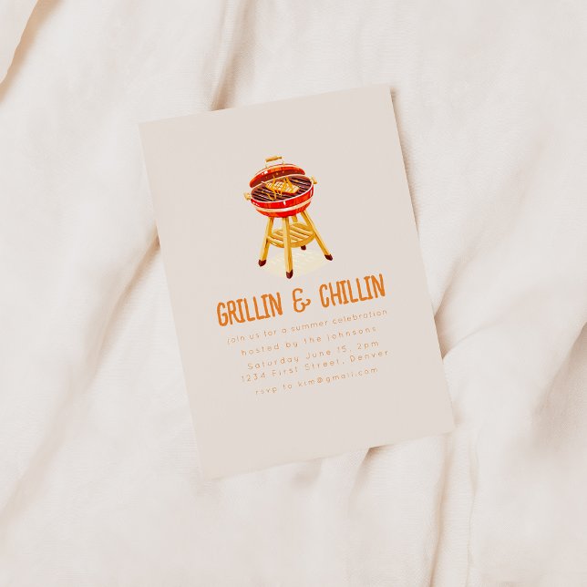 Grillin und Chilling Summer Backyard GRILLEN Einladung (Von Creator hochgeladen)