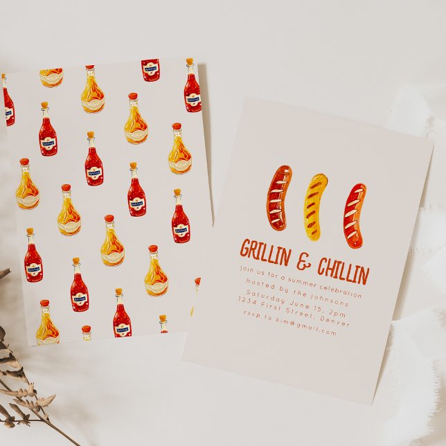 Grillin und Chilling Summer Backyard GRILLEN Einladung (Von Creator hochgeladen)