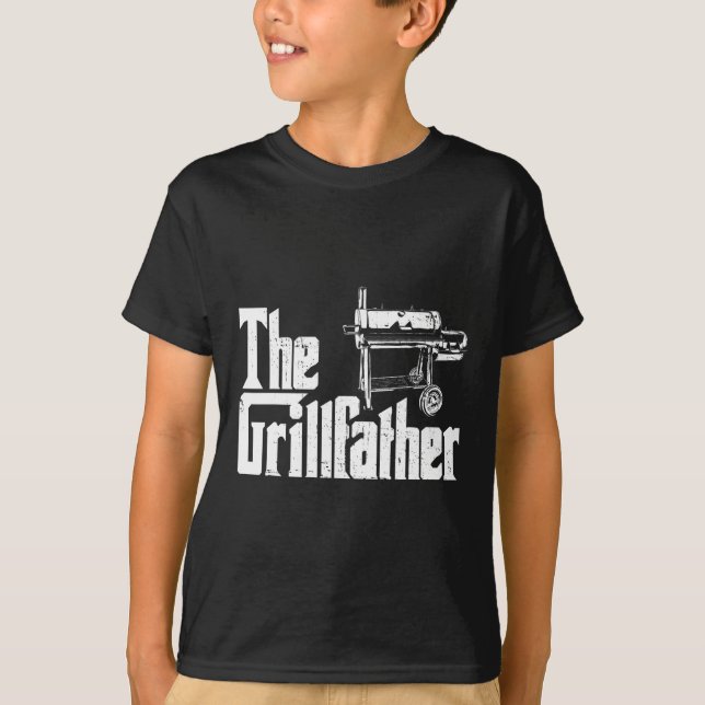 Grilling Smoker And Grill Chef Grillfather Grilled T-Shirt (Vorderseite)