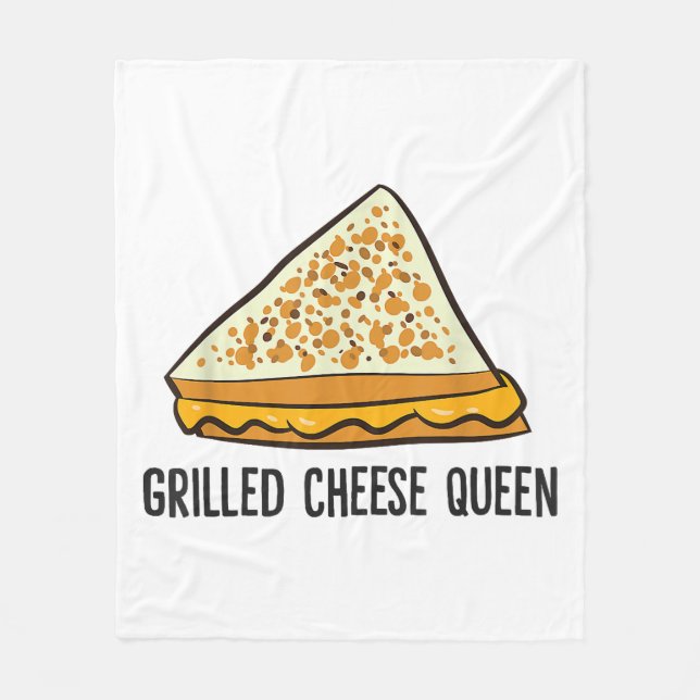 Grillkäse Queen Funny Grilled Cheese Fleecedecke (Vorderseite)