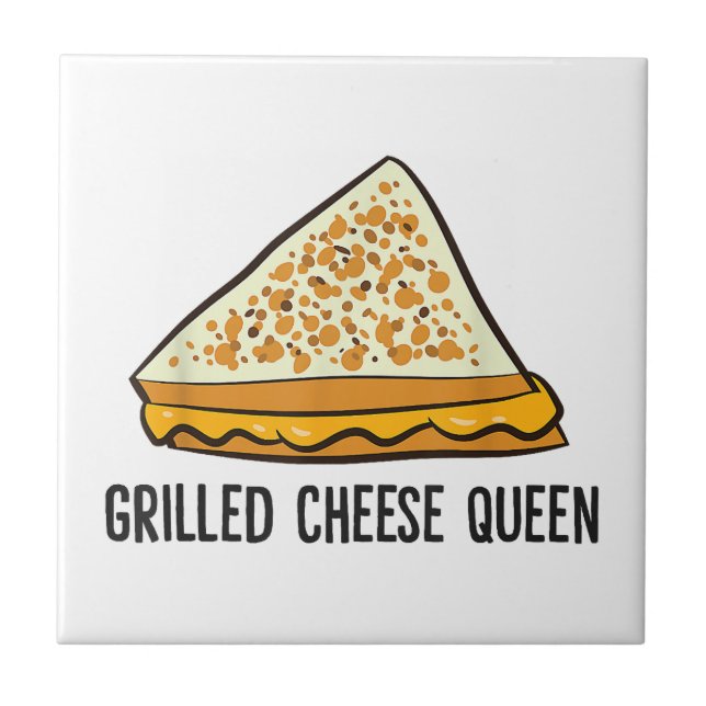 Grillkäse Queen Funny Grilled Cheese Fliese (Vorderseite)