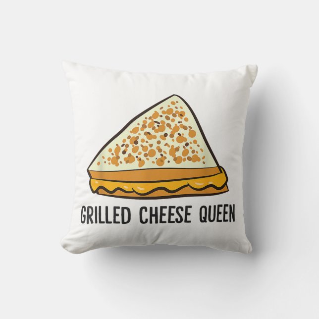 Grillkäse Queen Funny Grilled Cheese Kissen (Vorderseite)