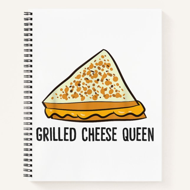 Grillkäse Queen Funny Grilled Cheese Notizbuch (Vorderseite)