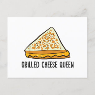 Grillkäse Queen Funny Grilled Cheese Postkarte