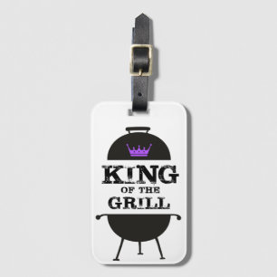 Grillkönig, Lila schwarze Krone Gepäckanhänger