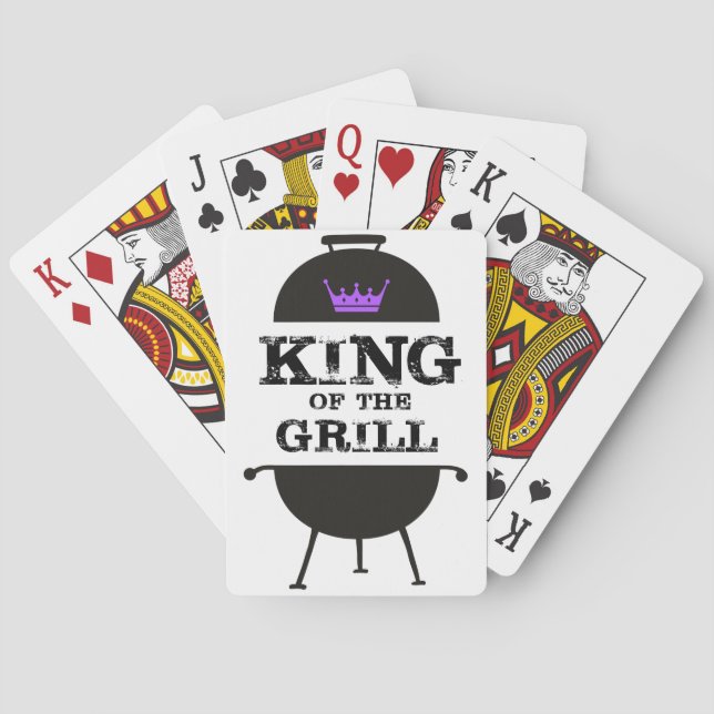 Grillkönig, Lila schwarze Krone Spielkarten (Rückseite)