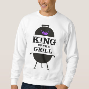 Grillkönig, Lila schwarze Krone Sweatshirt