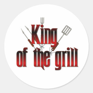 Grillkönig Runder Aufkleber