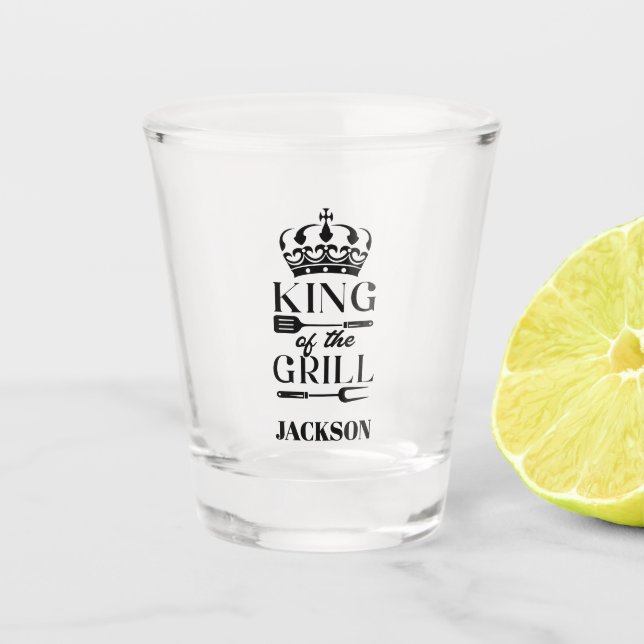 Grillkönig Schnapsglas (Vorderseite)