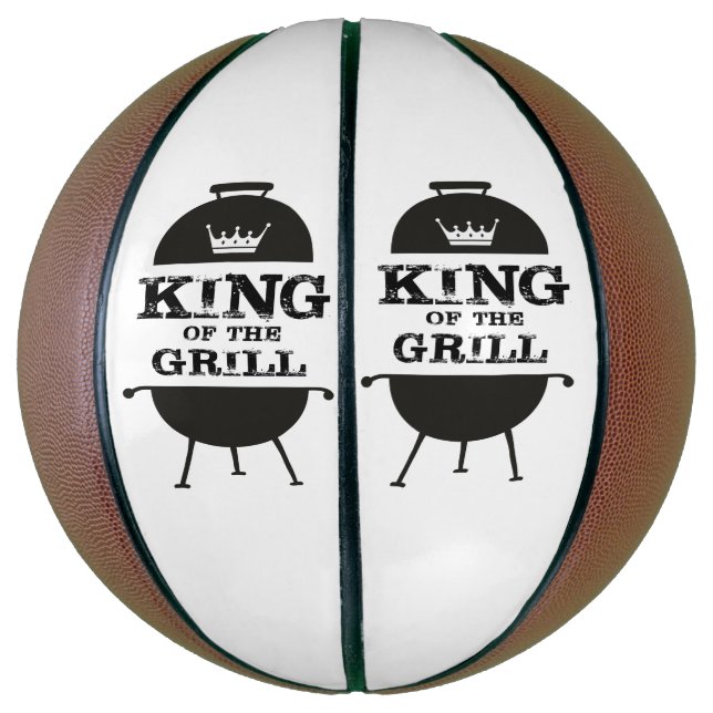 Grillkönig, Schwarz-weiße Krone Basketball (Vertikal)