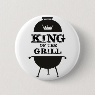 Grillkönig, Schwarz-weiße Krone Button