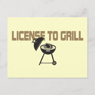 Grilllizenz Postkarte