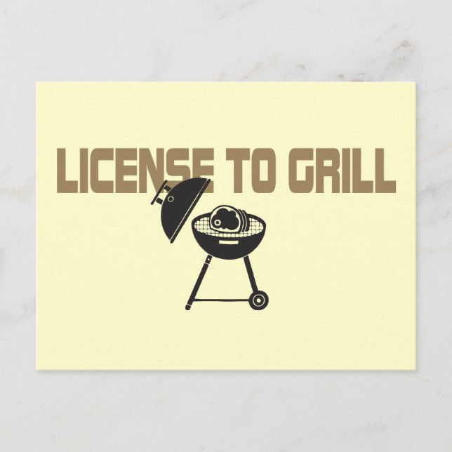 Grilllizenz Postkarte (Vorderseite)