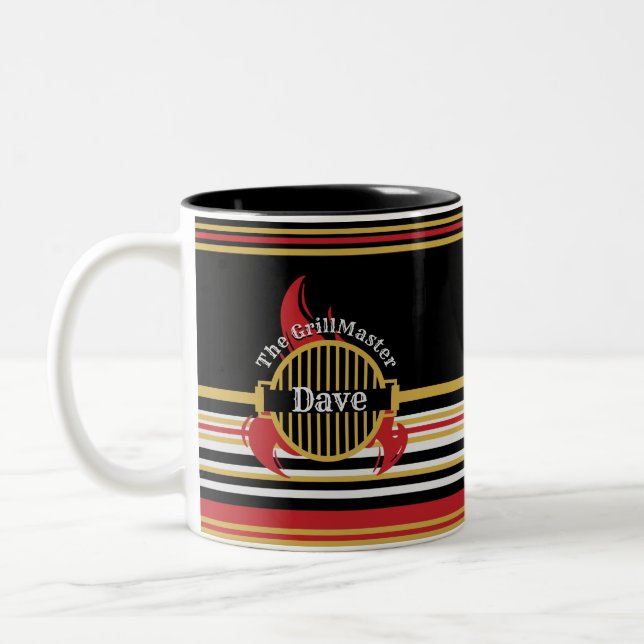 GrillMaster GRILLEN Bold Stripe  Zweifarbige Tasse (Links)